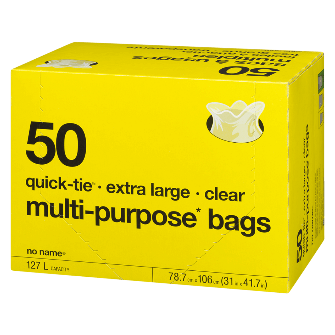 NO NAME Extra Large 50 Bags Clear Multi-Purpose Bags(8/Case)-Chicken Pieces