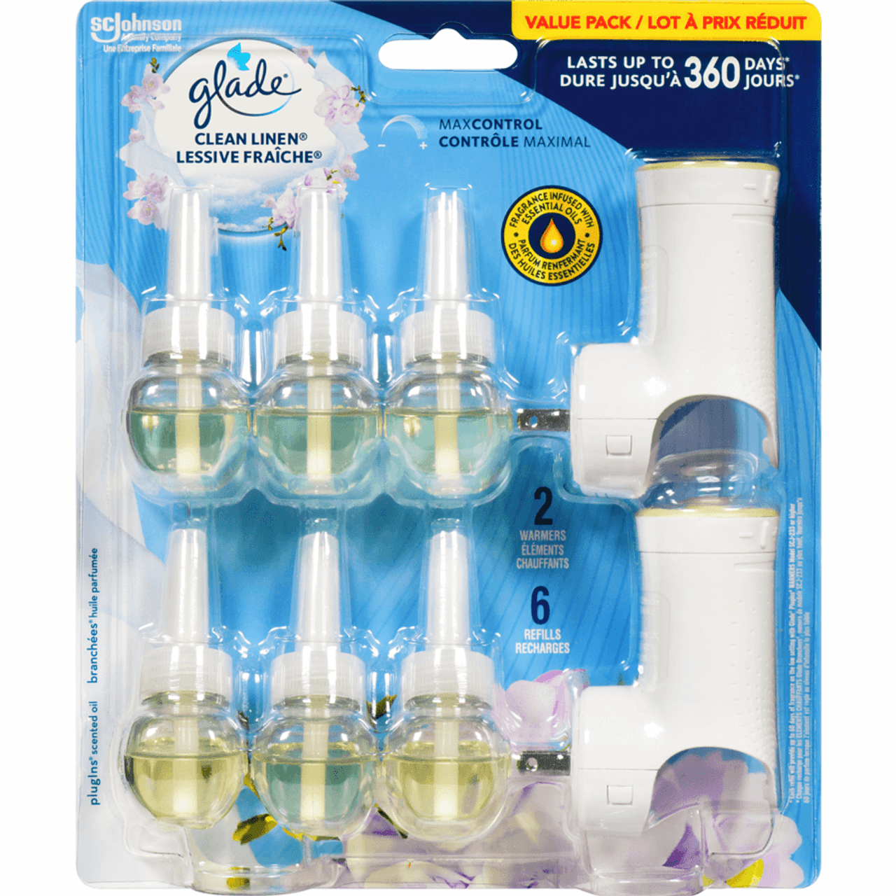 Glade PlugIns Clean Linen Scented Oil Value Pack(4/Case)-Chicken Pieces
