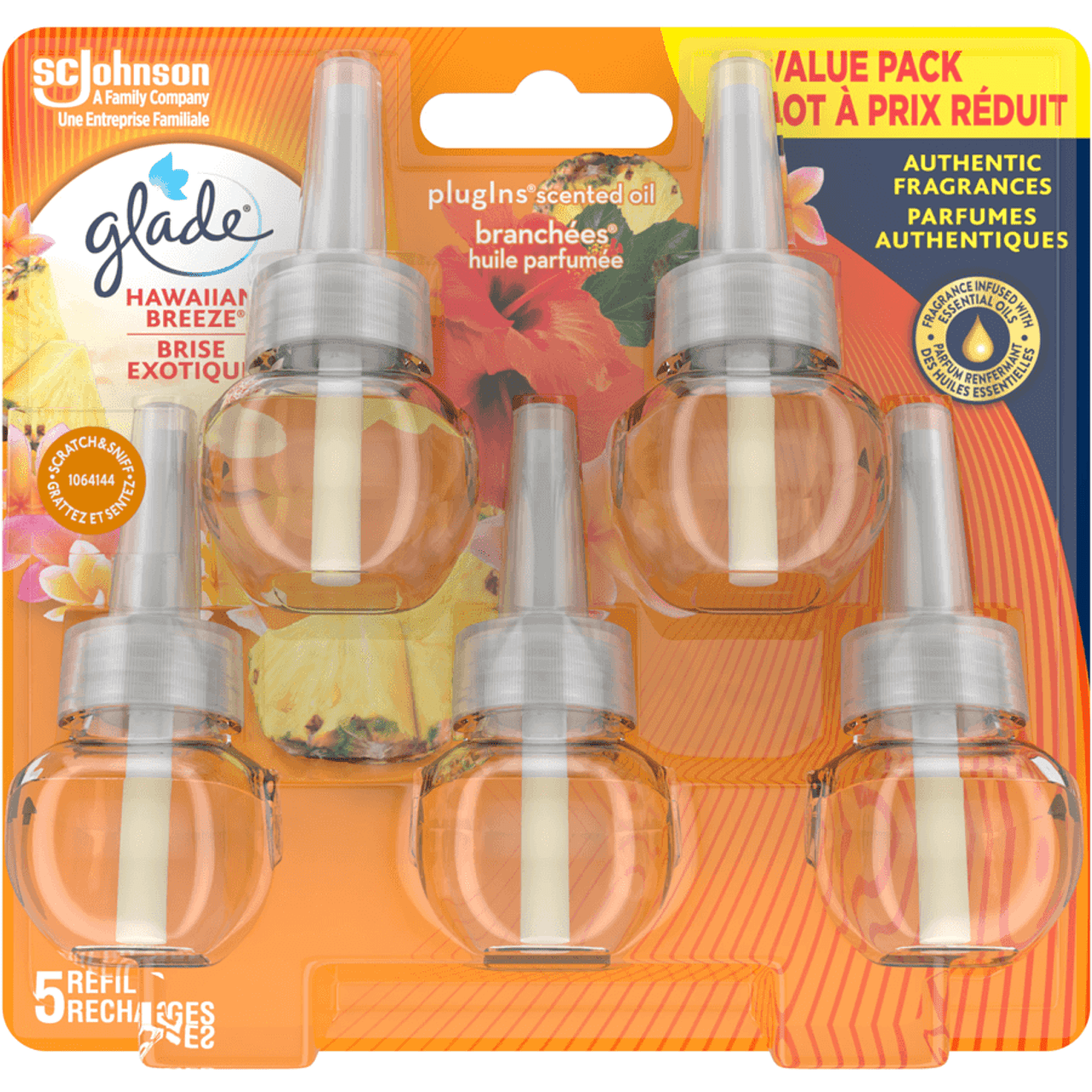 Glade PlugIns Paradise Scented Oil 5 Refill, Hawaiian Breeze(4/Case)-Chicken Pieces