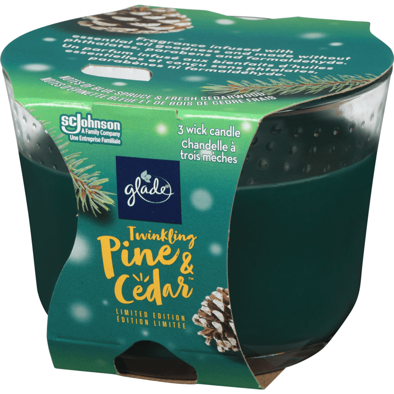 Glade Pine Wonderland Limited Edition 3-Wick Candle(4/Case)-Chicken Pieces