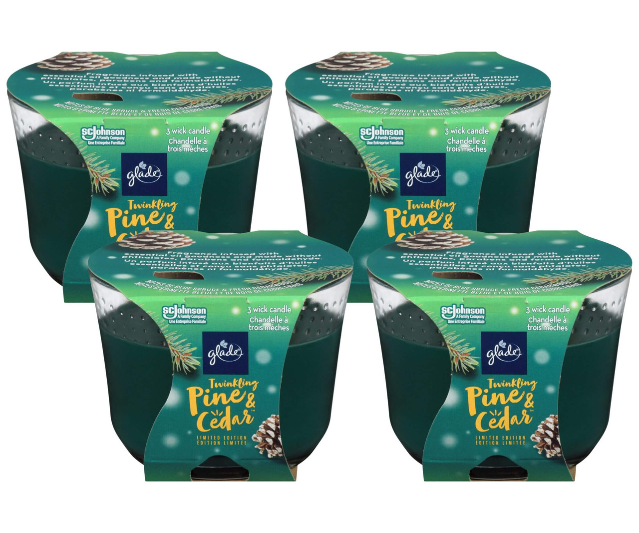 Glade Pine Wonderland Limited Edition 3-Wick Candle(4/Case)-Chicken Pieces