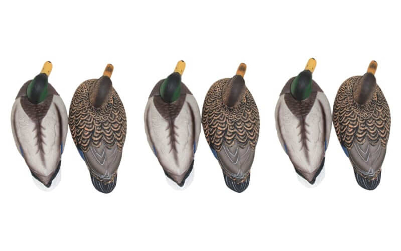 Mayhem Decoys Painted-Head Mallard Floater Duck Decoy Pack 6 pack. CHICKEN PIECES