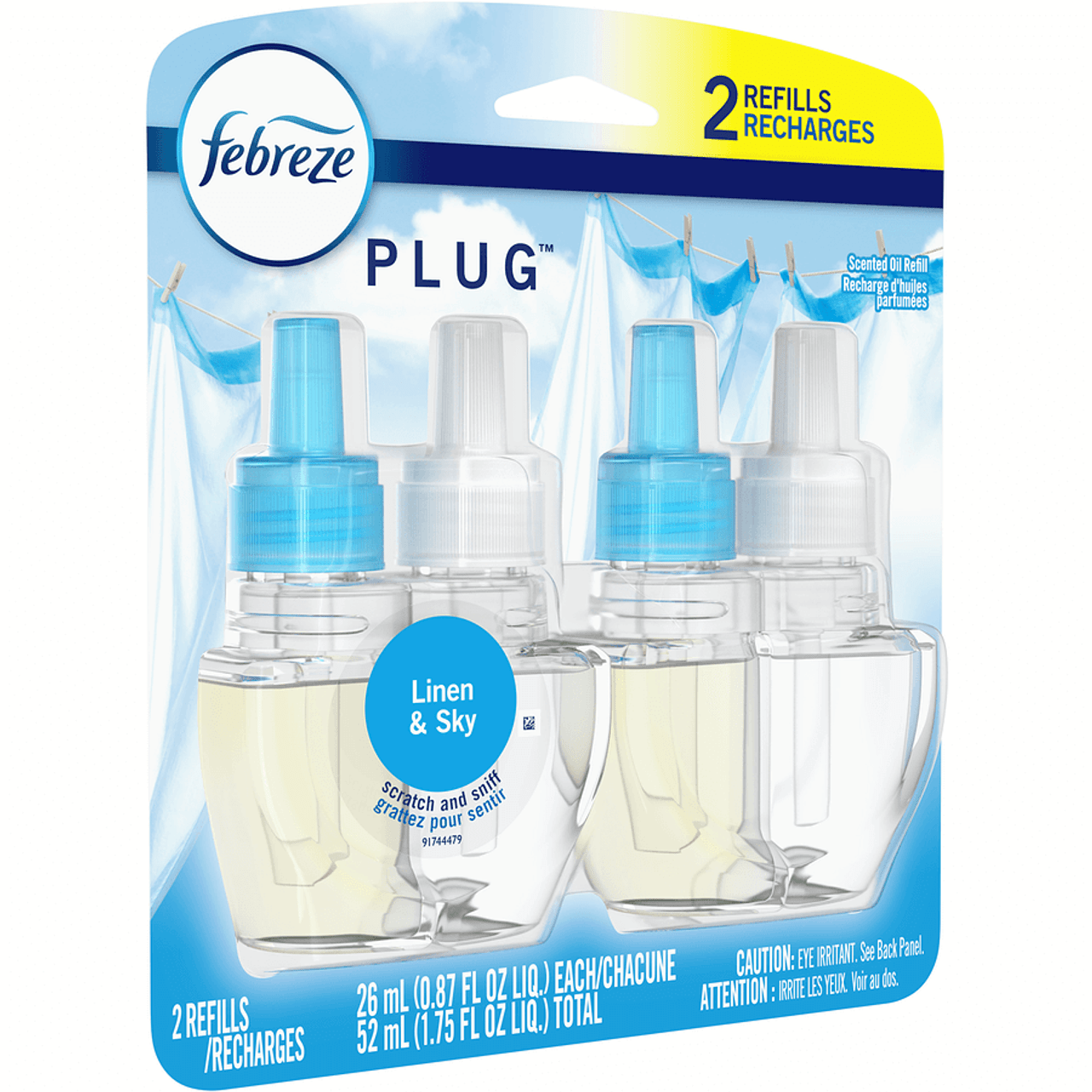 Febreze Fade Defy PLUG Air Pack with Linen Freshener Refill (4/Case)-Chicken Pieces