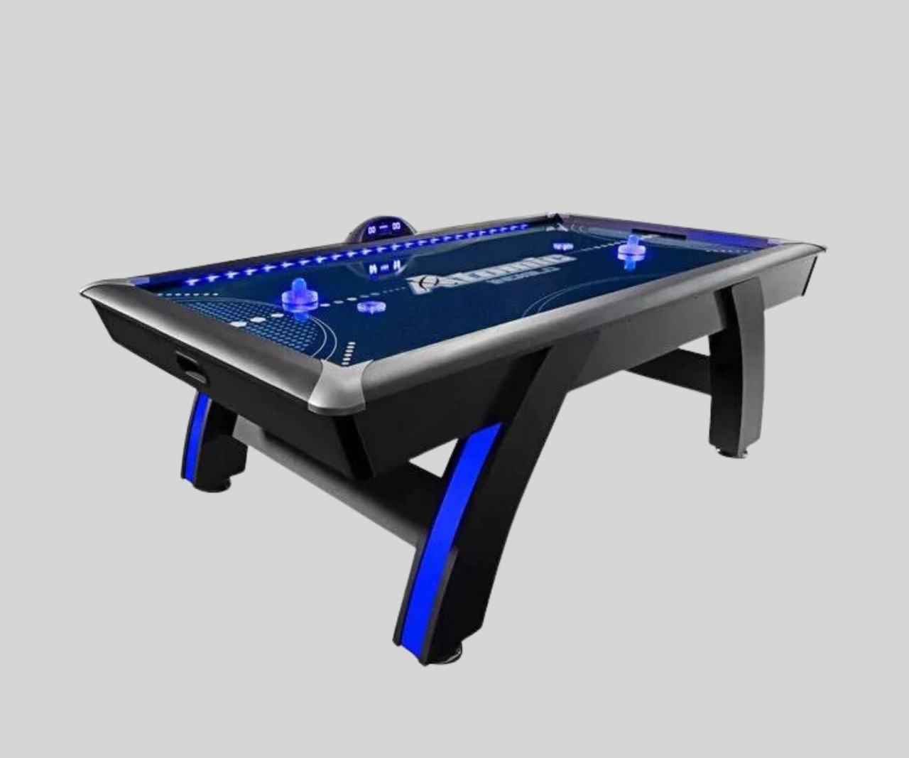 Atomic Indiglo 90" Black Air Hockey Table Durability & Contemporary -Chicken Pieces