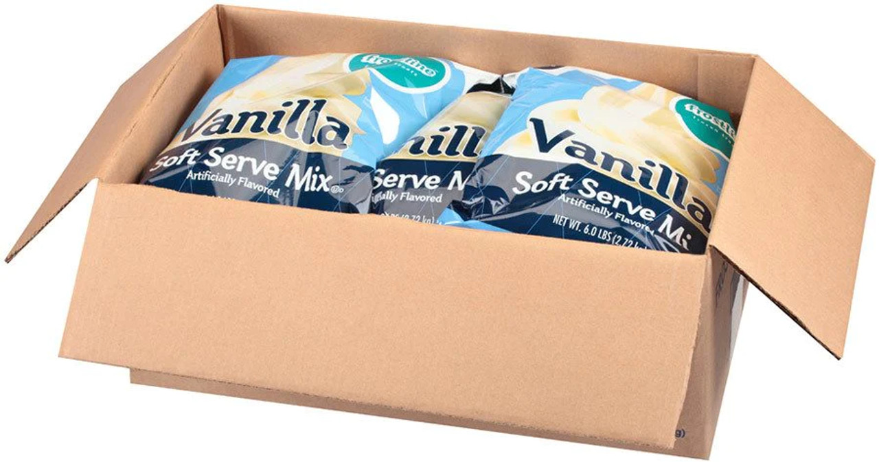 Frostline Vanilla Soft Serve Ice Cream Mix Lactose Free Bulk 6lbs (6/CASE)