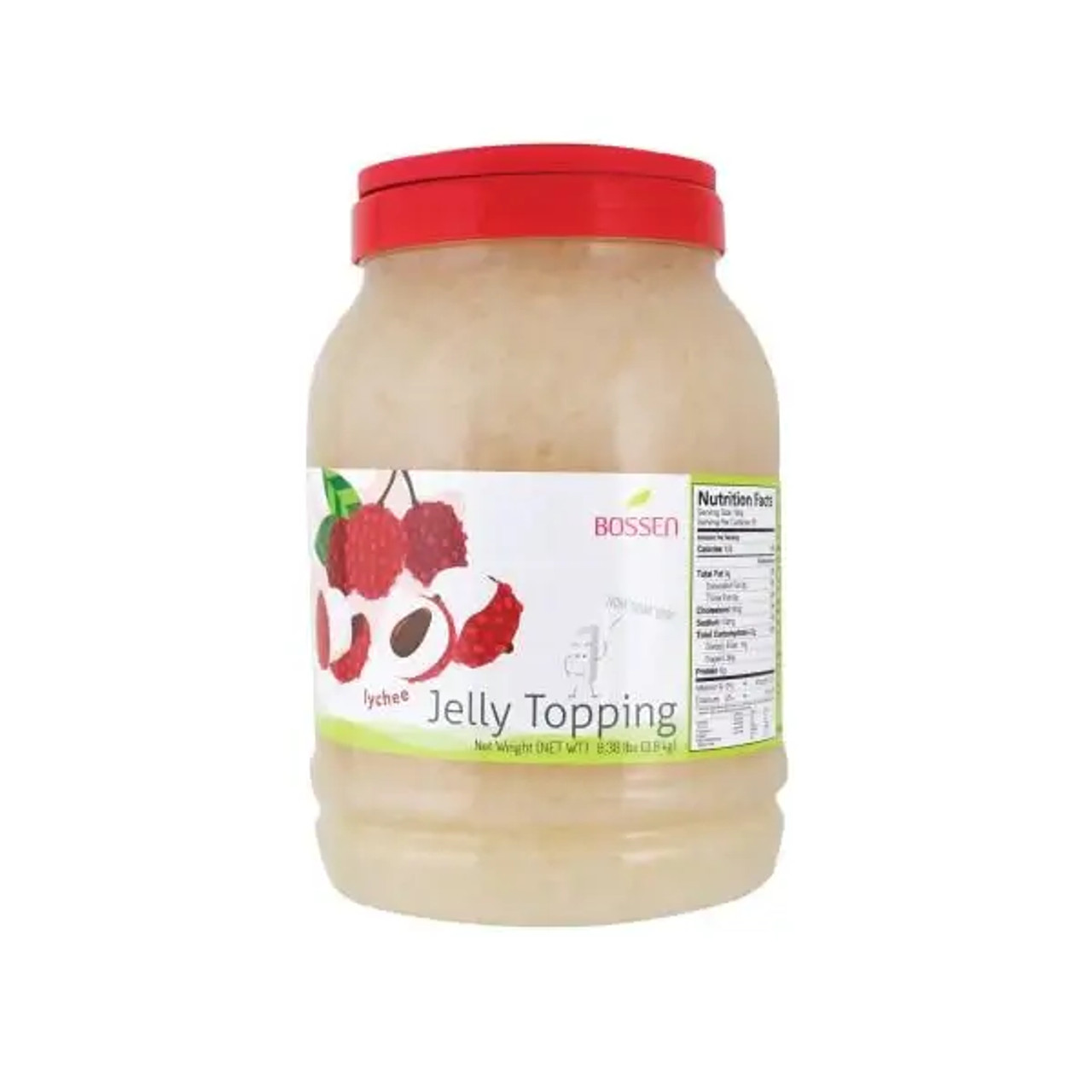 Bossen Lychee Jelly Topping 8.38 lb. (3.8 kg) - 4/Case | Exotic Flavor Infusion-Chicken Pieces