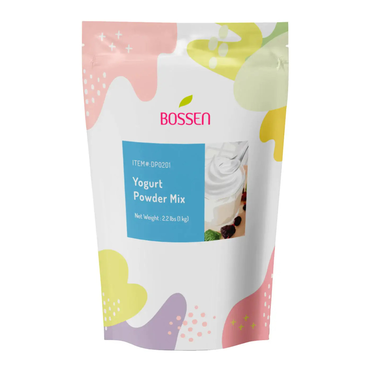 Bossen 2.2 lb. (1 kg) Bubble Tea Yogurt Powder Mix | Classic Tart Japanese-Style Flavor(10/Case)-Chicken Pieces