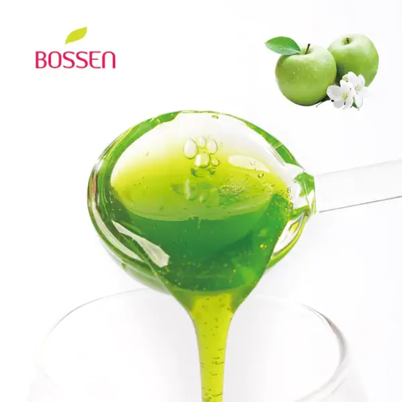 Bossen Green Apple Bubble Tea Concentrated Syrup 64 fl. oz. (1.89 L) - Real Juice,(6/Case)-Chicken Pieces