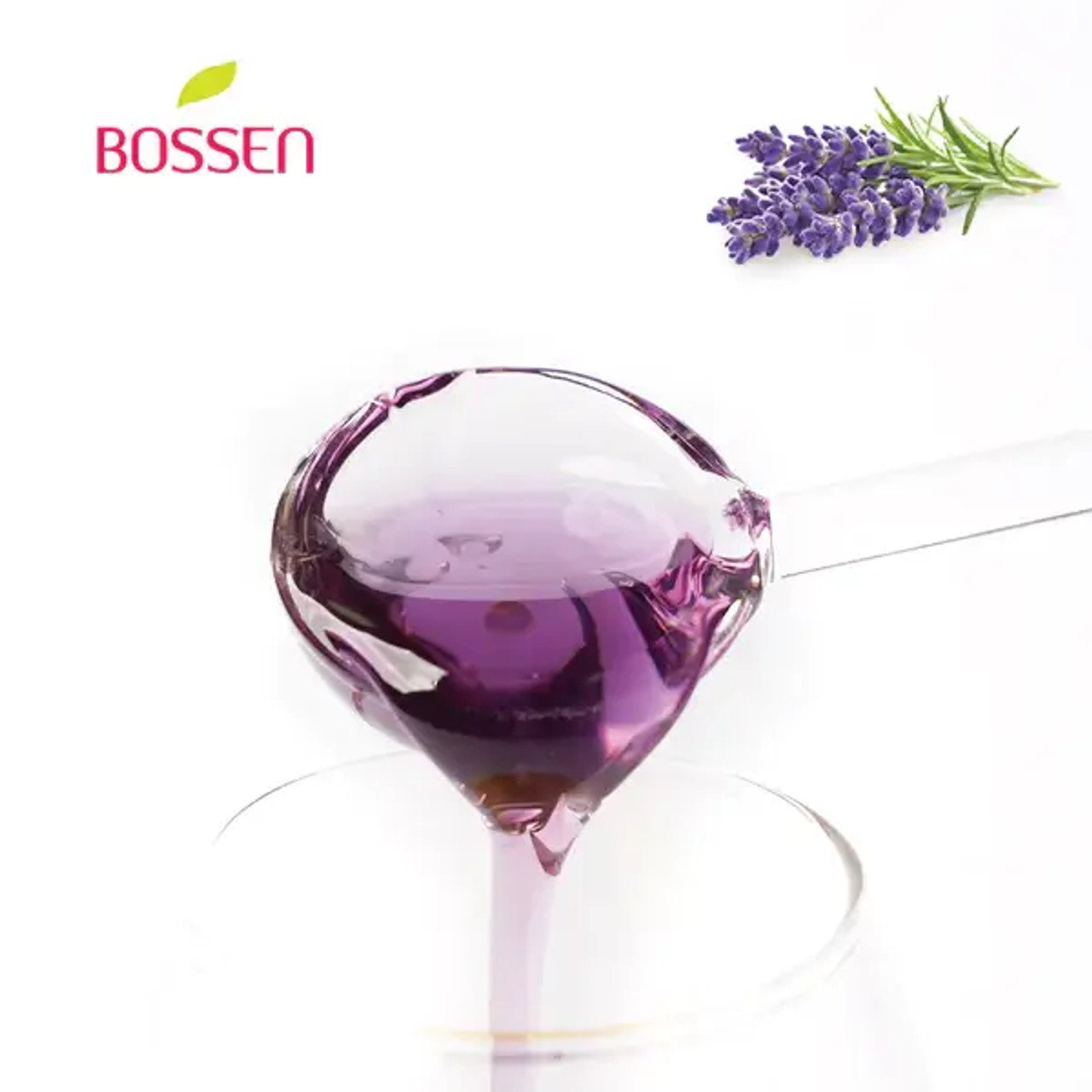 Bossen Lavender Bubble Tea Concentrated Syrup 64 fl. oz. (1.89 L) - Real Lavender Juice(6/Case)-Chicken Pieces
