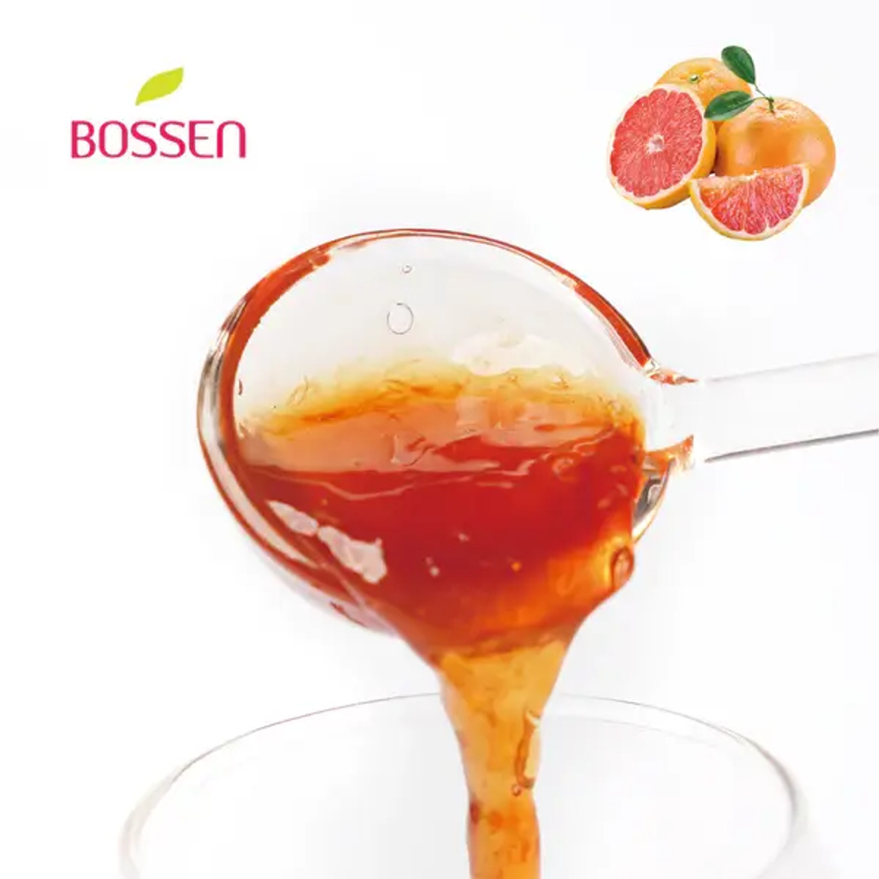 Bossen Grapefruit Bubble Tea Concentrated Syrup 64 fl. oz. (1.89 L) - Real Juice(6/Case)-Chicken Pieces