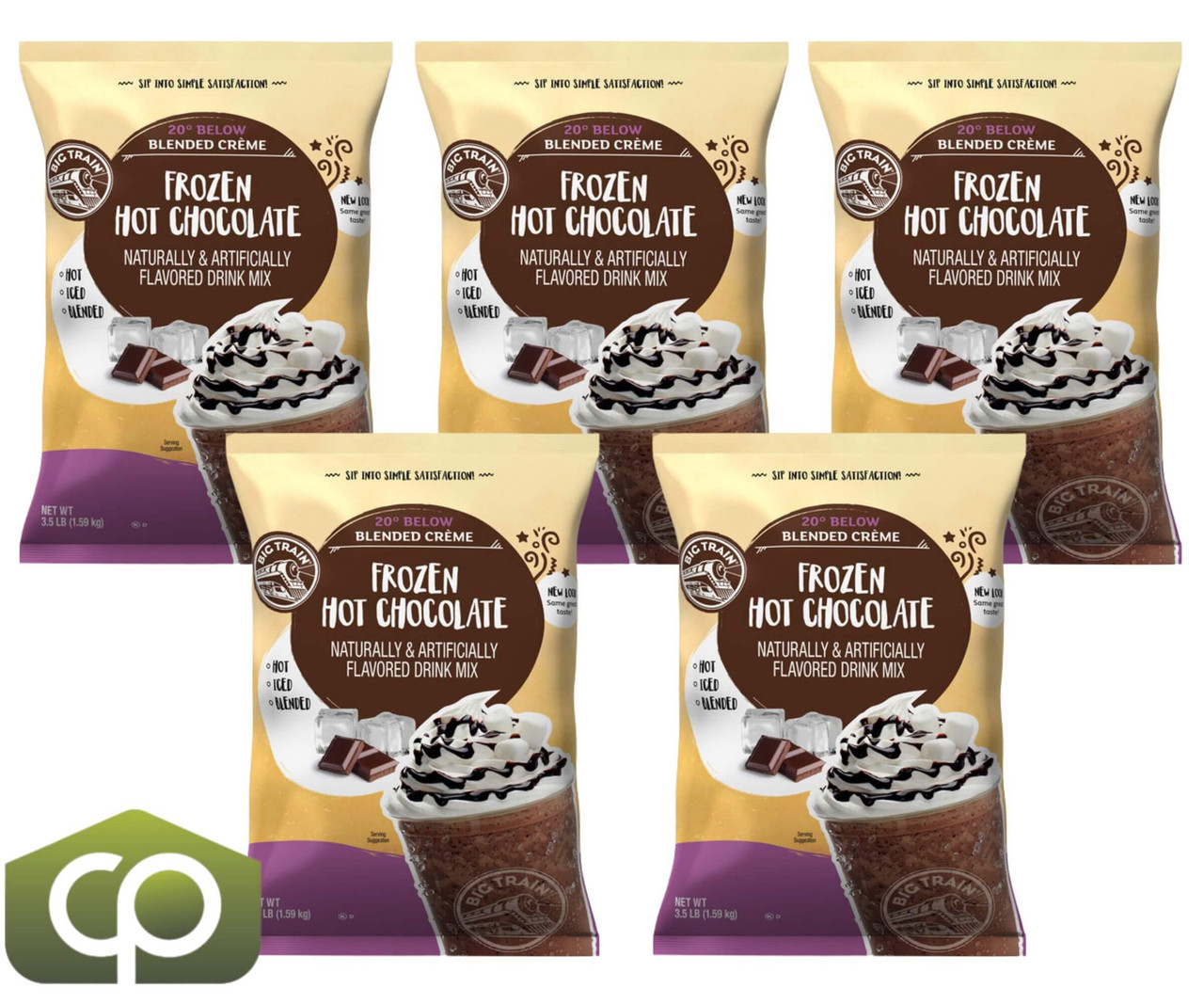 Big Train 3.5 lb. (1.59 kg) 20 Below Frozen Hot Chocolate Mix(5/Case)-Chicken Pieces