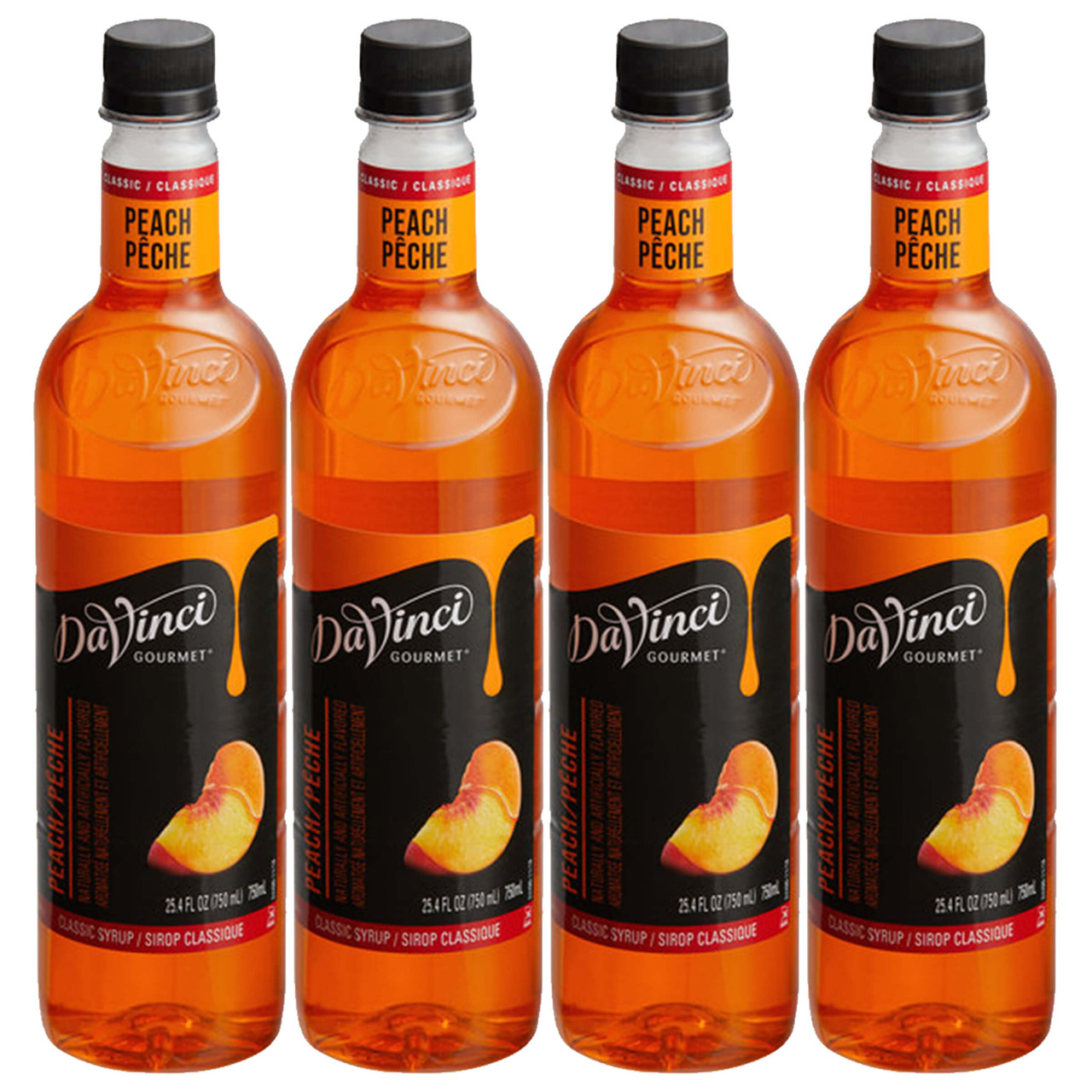 DaVinci Gourmet Classic Peach Syrup 25oz/750 mL - Chicken Pieces