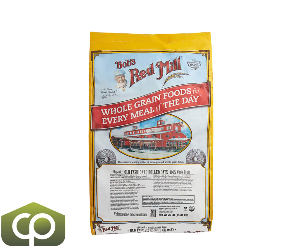 Bob's Red Mill 25 lb. (11.34 kg) Organic Whole Grain Rolled Oats - Heart-Healthy-Chicken Pieces