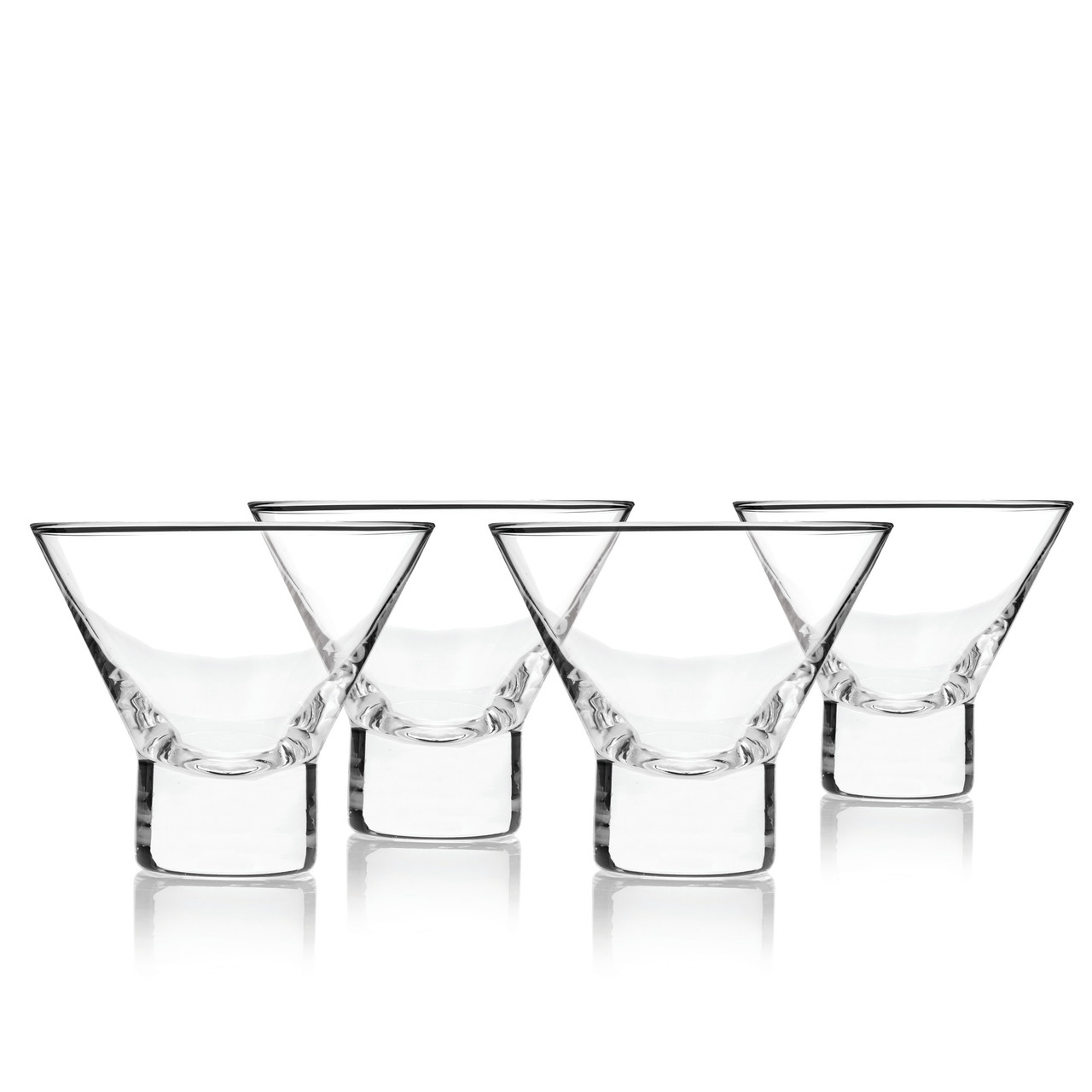 Heavy Base Crystal Martini Glasses by Viski®