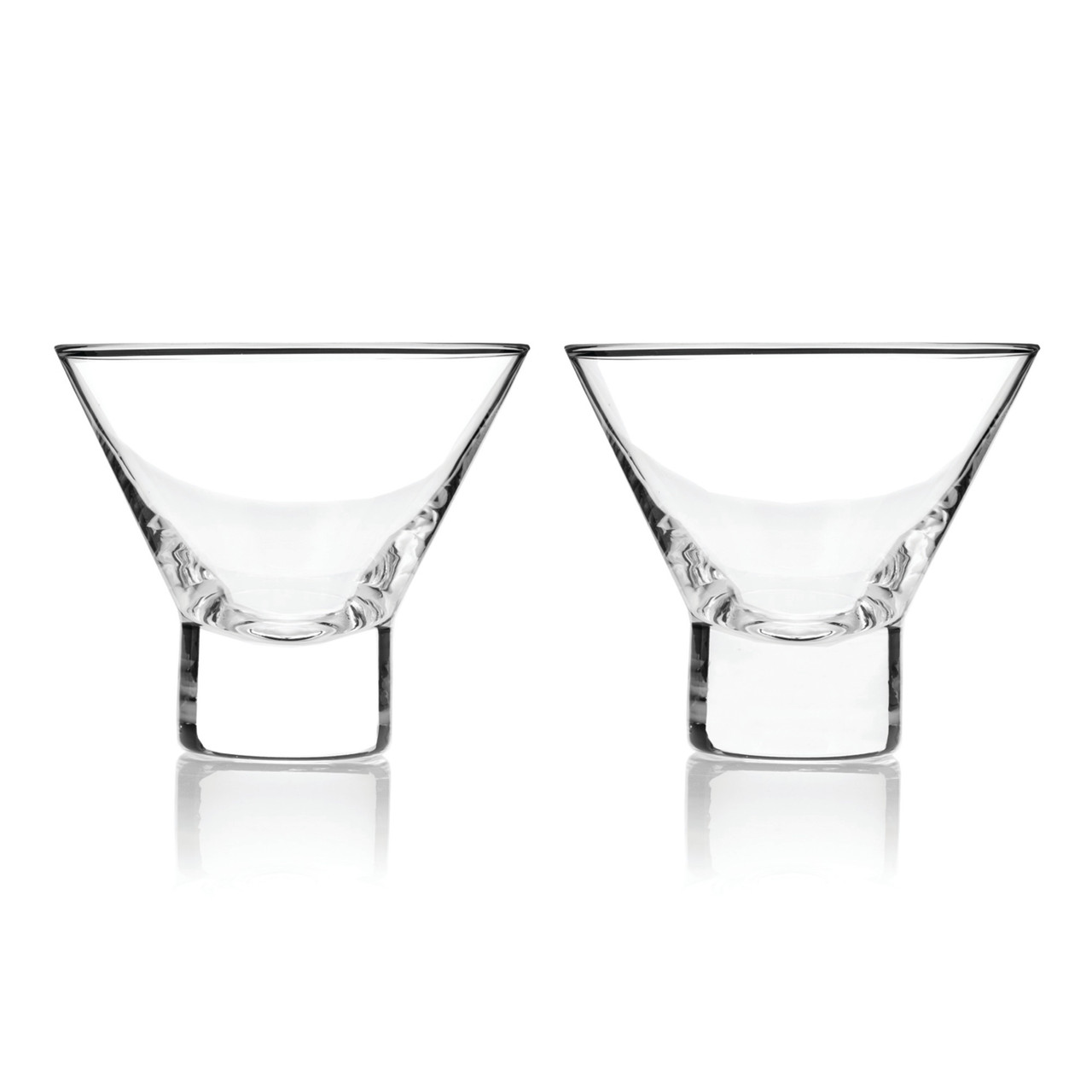 Heavy Base Crystal Martini Glasses by Viski®