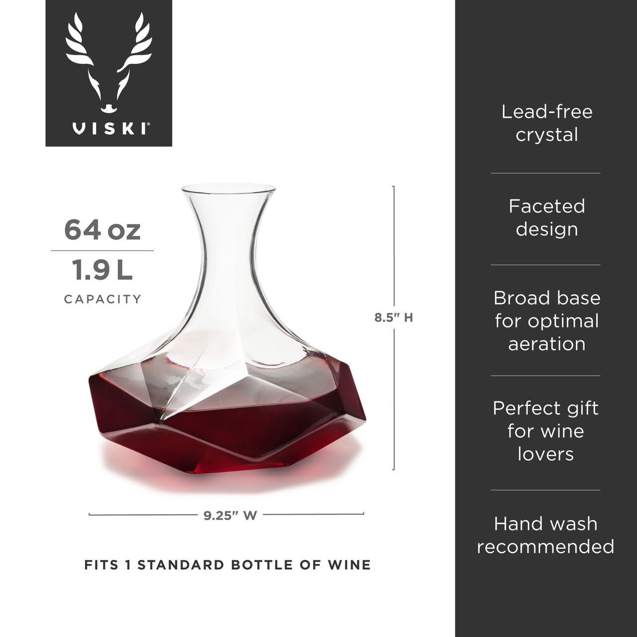 Faceted Crystal Wine Decanter by Viski®