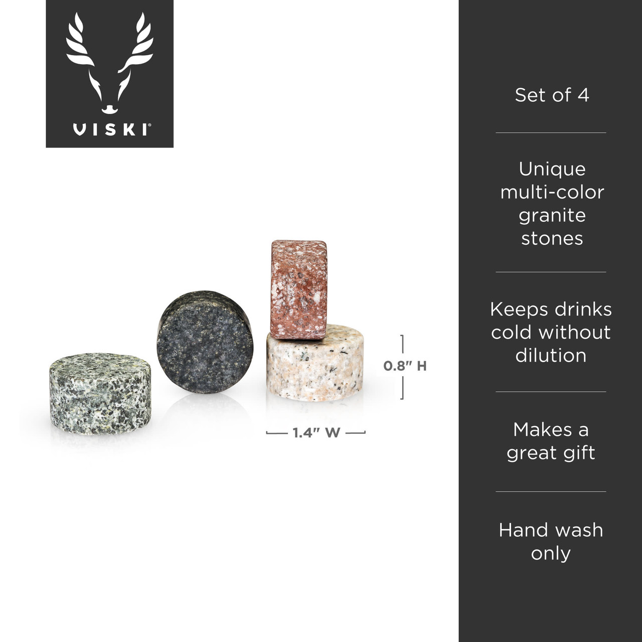 Glacier Rocks® Multi-Color Granite Stones by Viski®