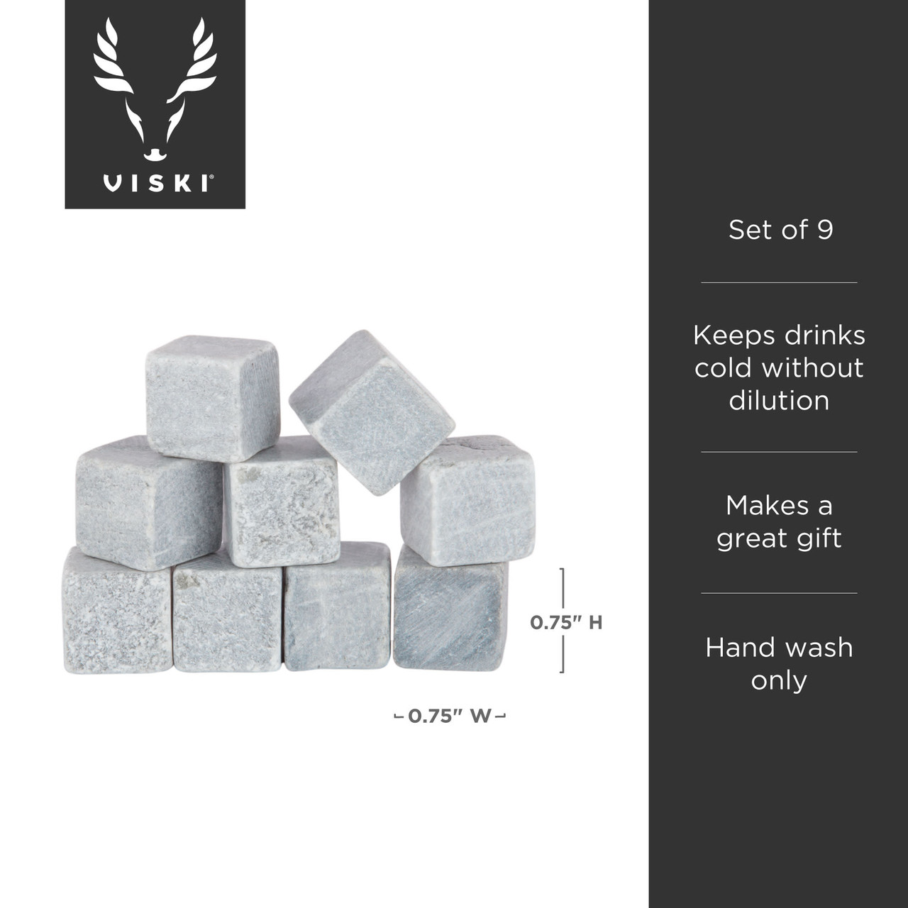 Glacier Rocks® Soapstone Cubes by Viski®