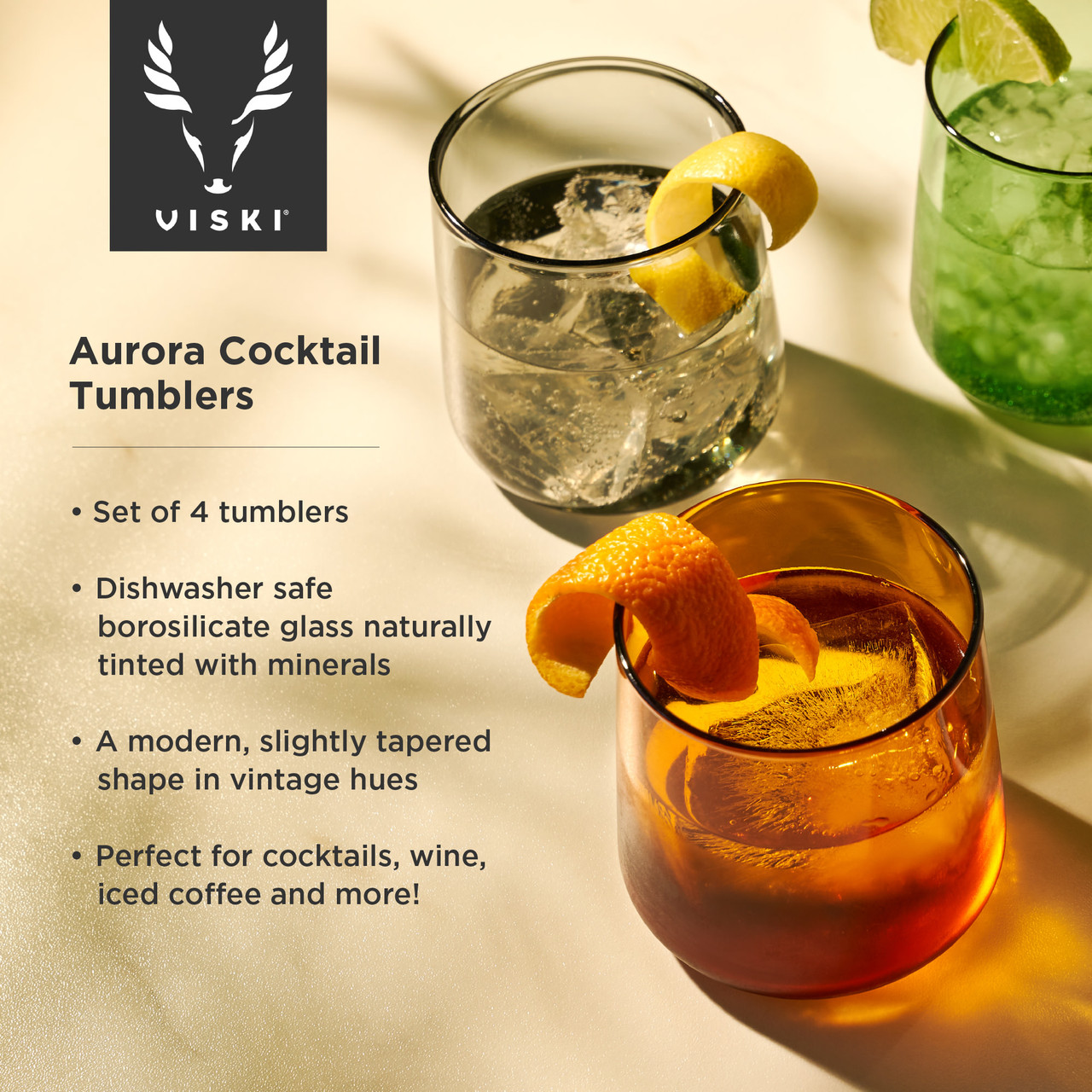 Aurora Cocktail Tumblers by Viski