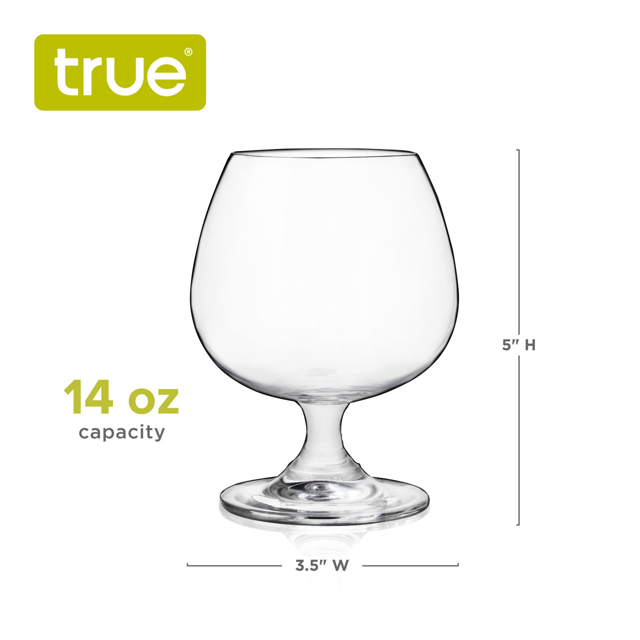 Snifter Glasses, Set of 4 by True