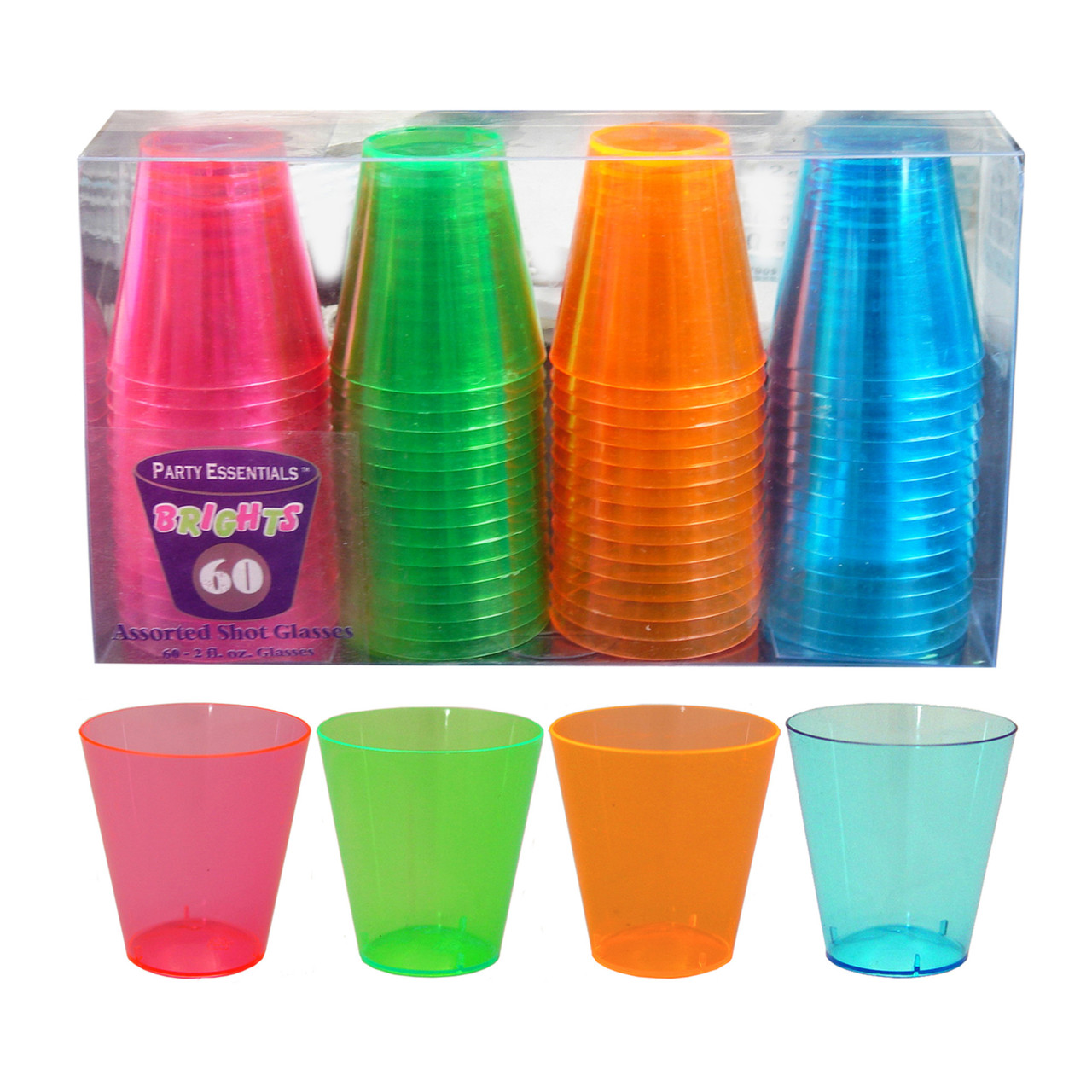 2 oz. Neon Shot Glasses