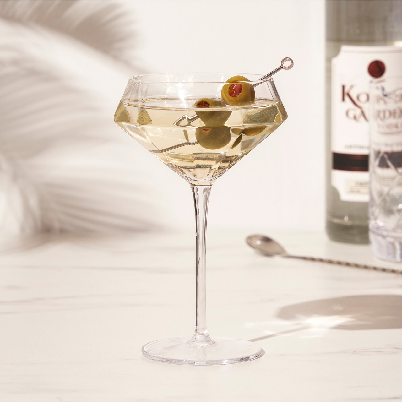 Seneca Diamond Martini Glasses by Viski