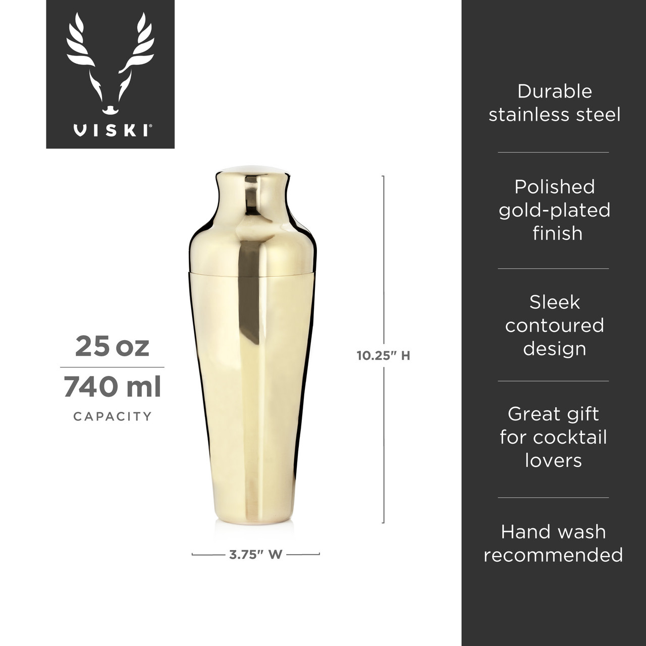 Gold Parisian Cocktail Shaker by Viski®