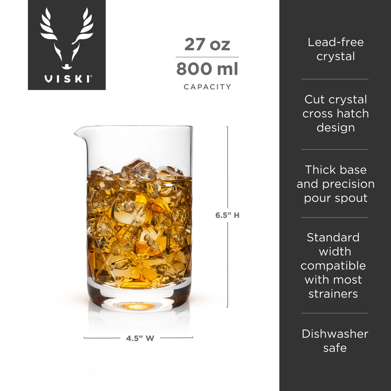 Extra Large Crystal Mixing Glass by Viski®