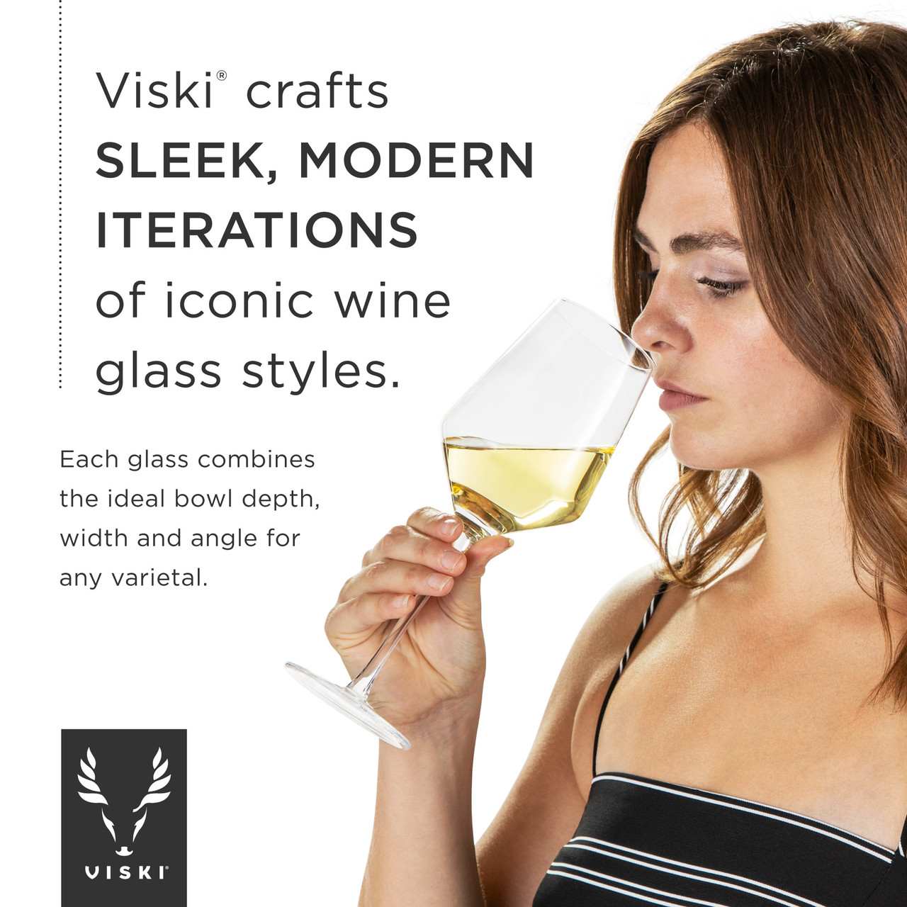 Faceted Crystal Stemless Champagne Flutes by Viski®