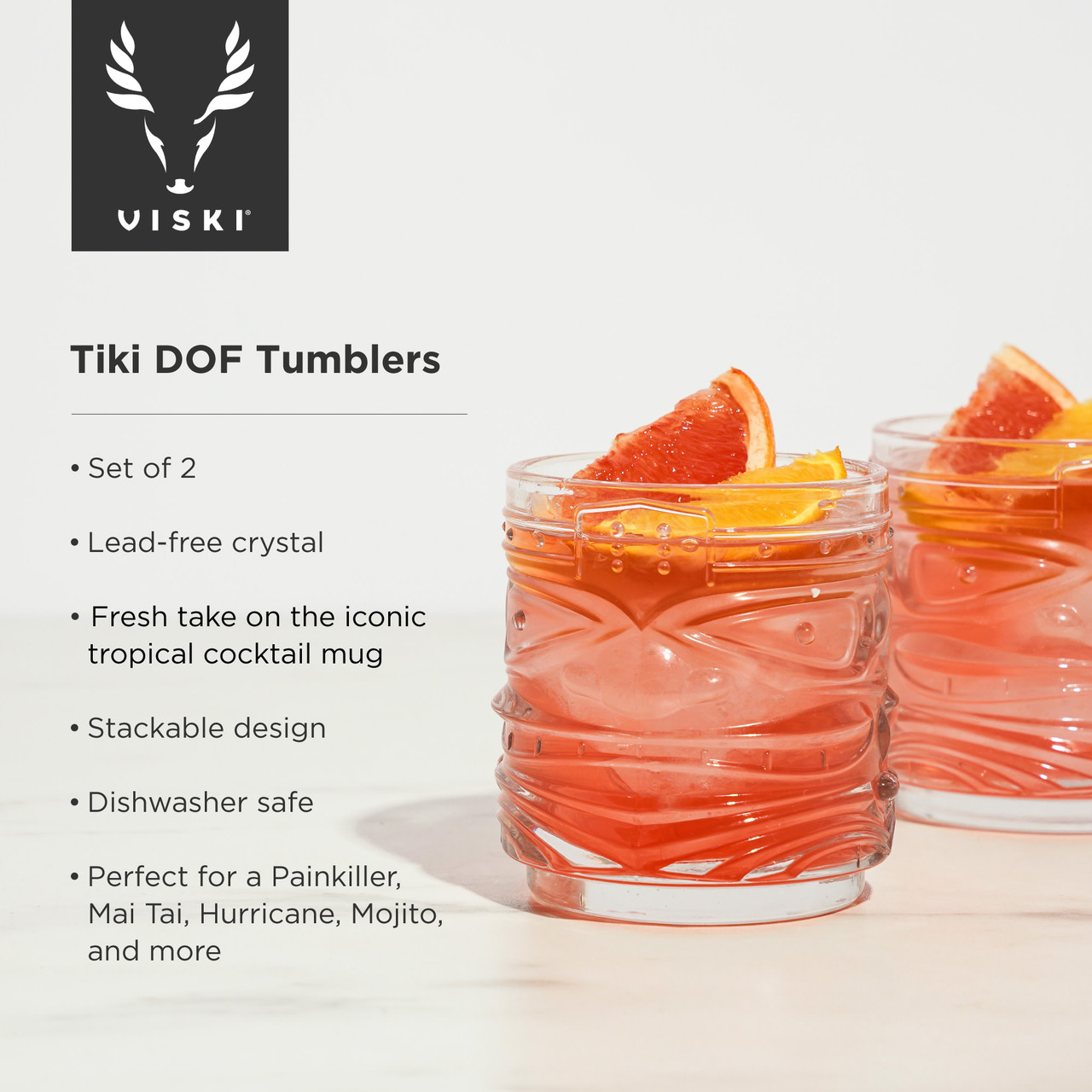 Tiki DOF Tumblers by Viski