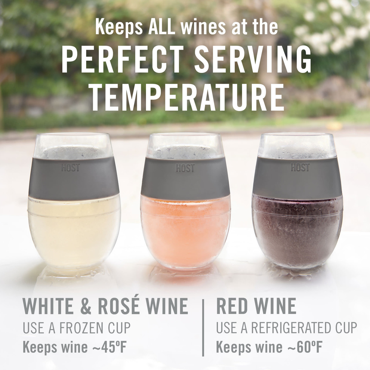 Wine FREEZE in Coral (set of 2) by HOST®