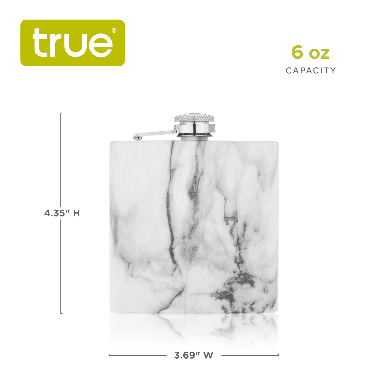 Marble 6oz Stainless Steel Flask