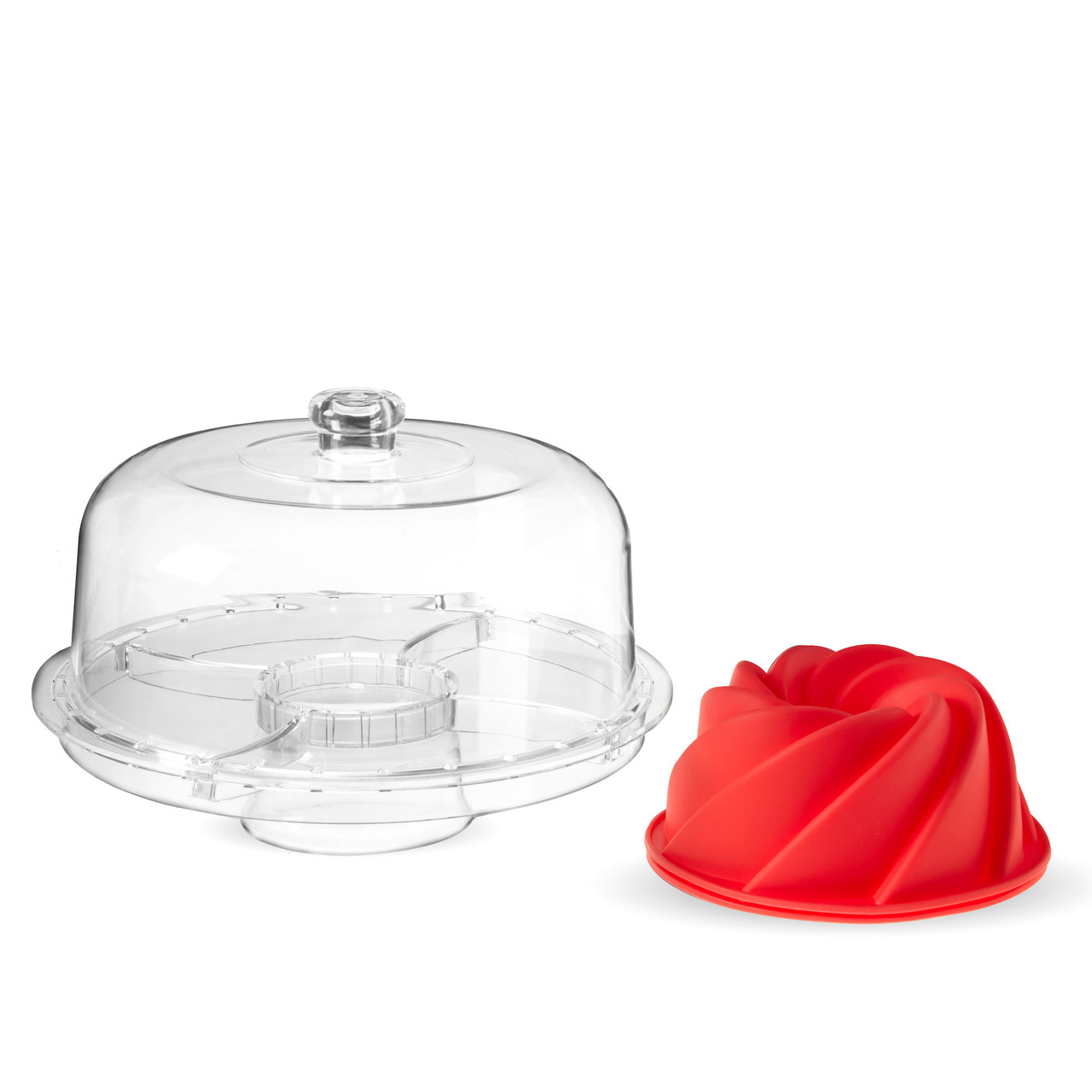 Multi-Functional Acrylic Server with Bundt Cake Mold