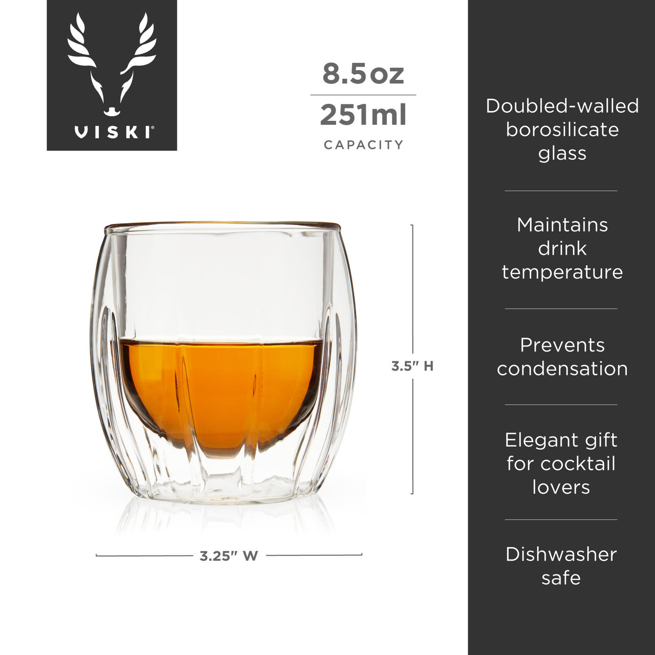 Double Walled Spirits Glass by Viski