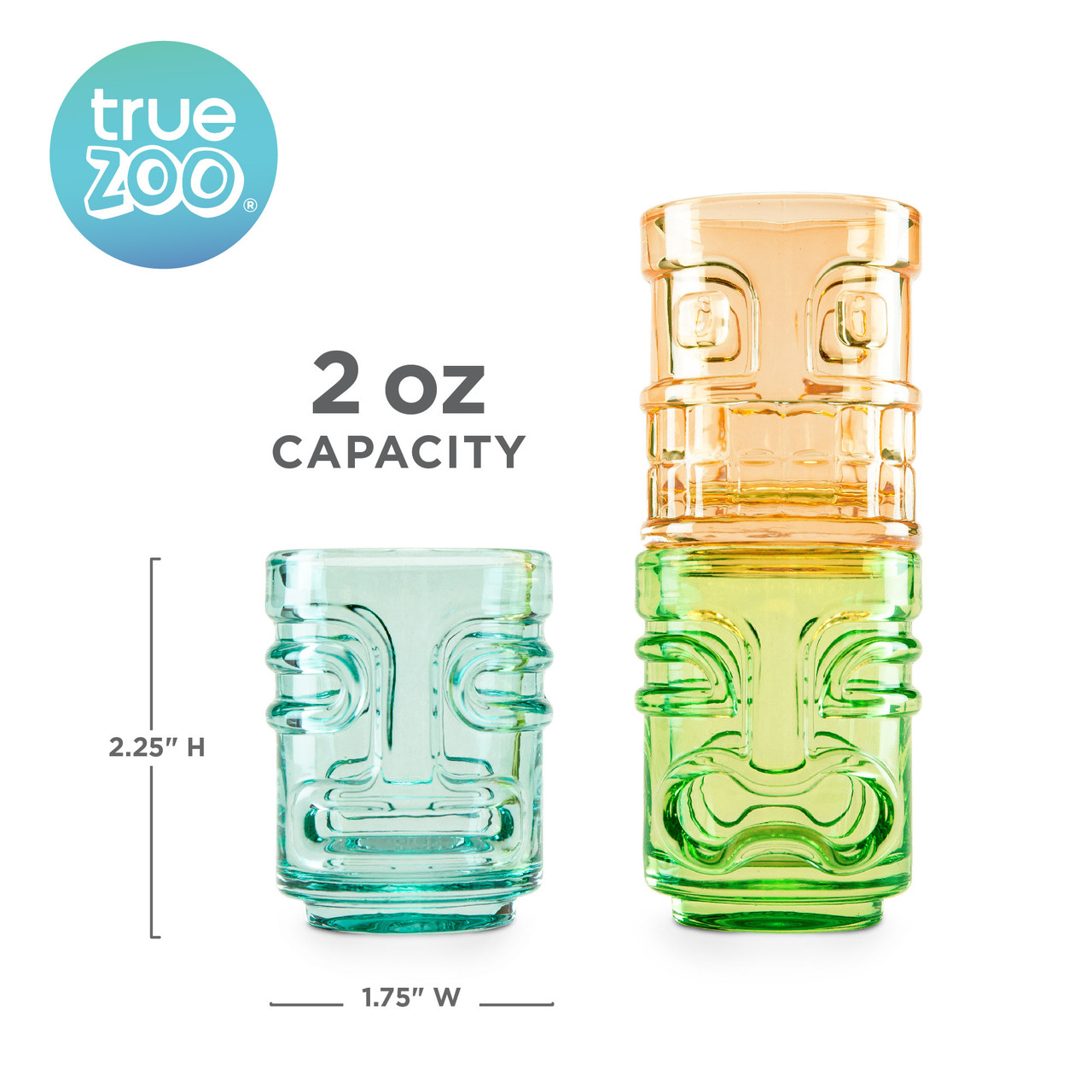Tiki Trio Shot Glasses, Set of 3 by TrueZoo