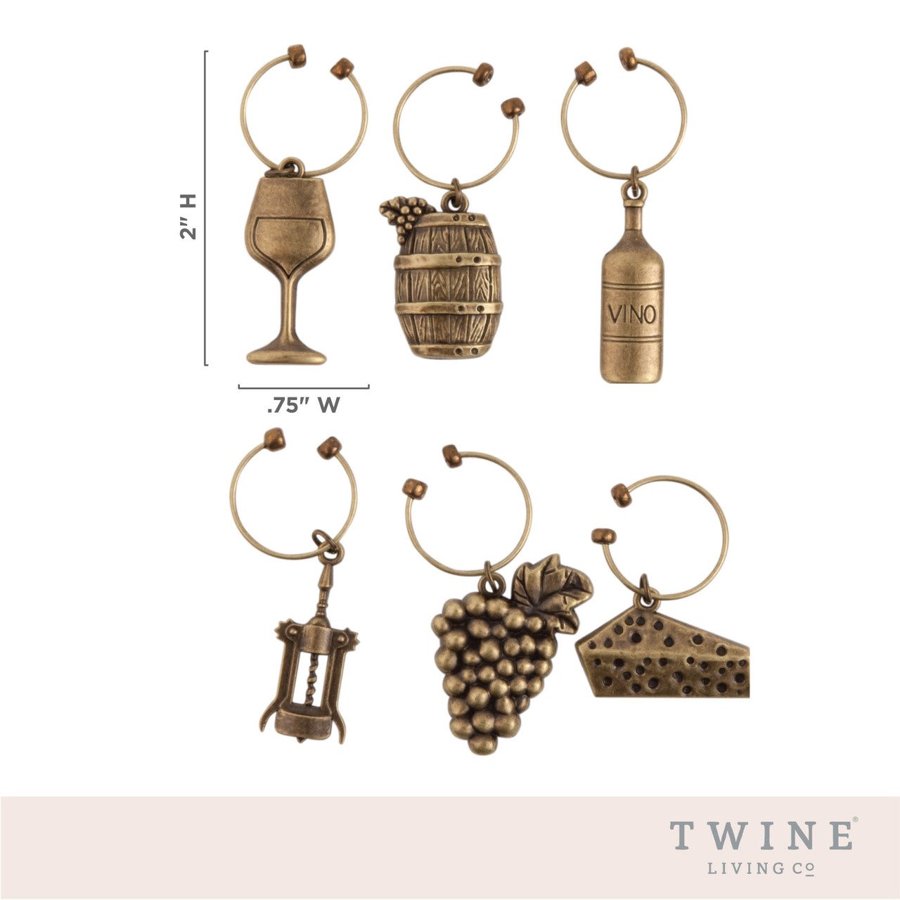 Vineyard Wine Charms by Twine®