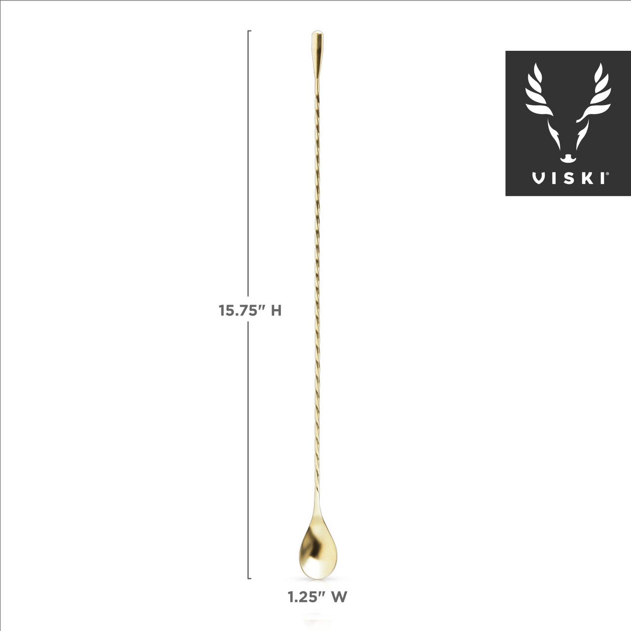 40cm Gold Weighted Barspoon by Viski®
