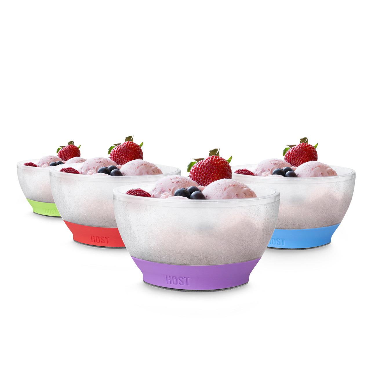 Ice Cream FREEZE Cooling Bowl Set of 4 in SIOC Pkg by HOST®