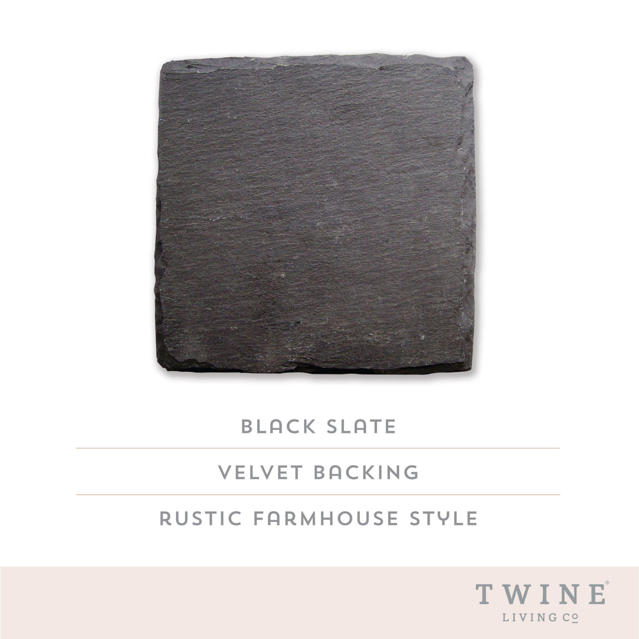 Square Slate Coasters by Twine®