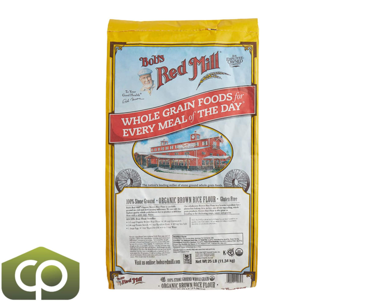 Bob's Red Mill 25 lbs. (11.34 kg) Gluten-Free Organic Brown Rice Flour-Chicken Pieces