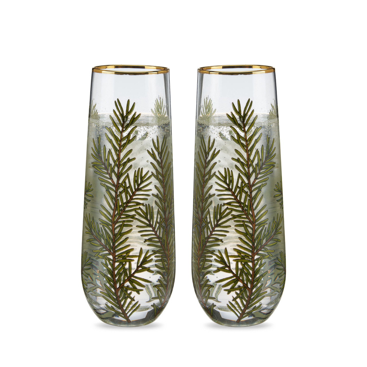 Woodland Stemless Champagne Flute Set by Twine®