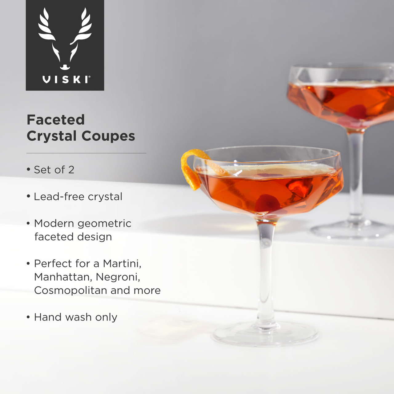 Faceted Crystal Coupes by Viski®