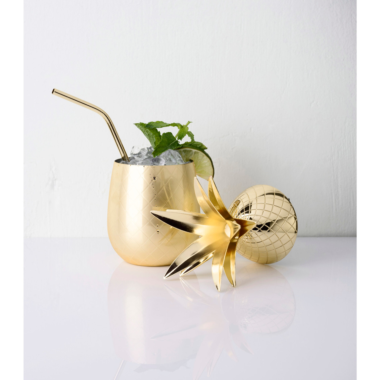 16oz Gold Pineapple Tumbler by Viski®