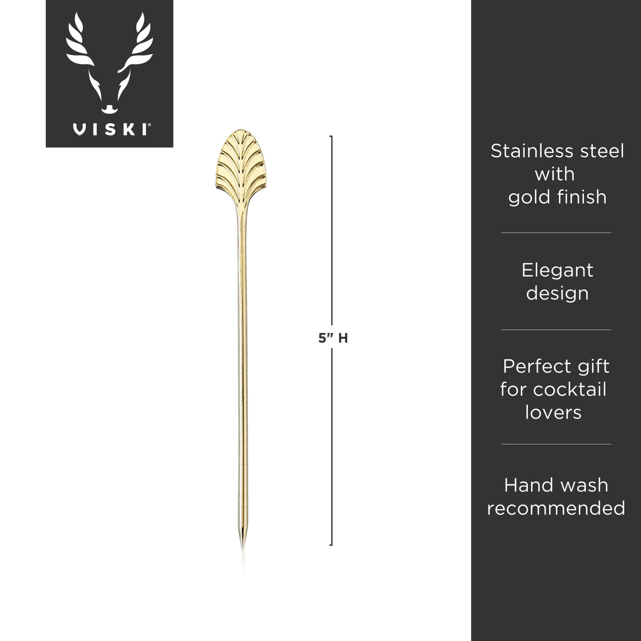 Gold Art Deco Cocktail Picks by Viski®