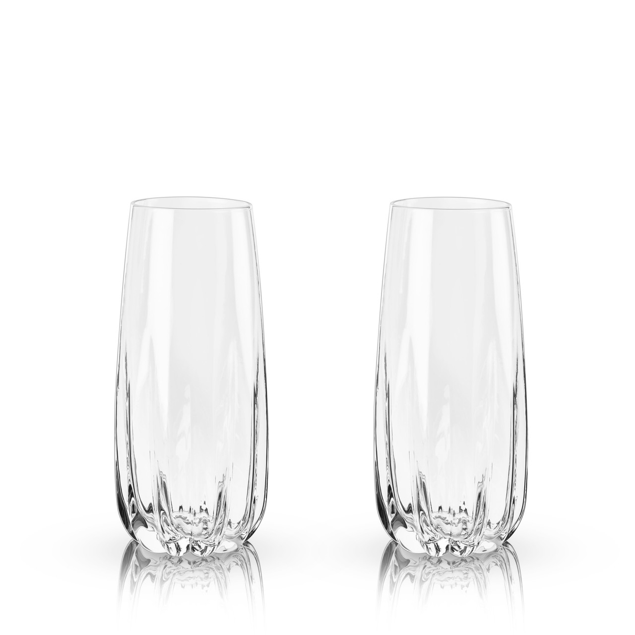 Cactus Crystal Stemless Champagne Flutes by Viski®