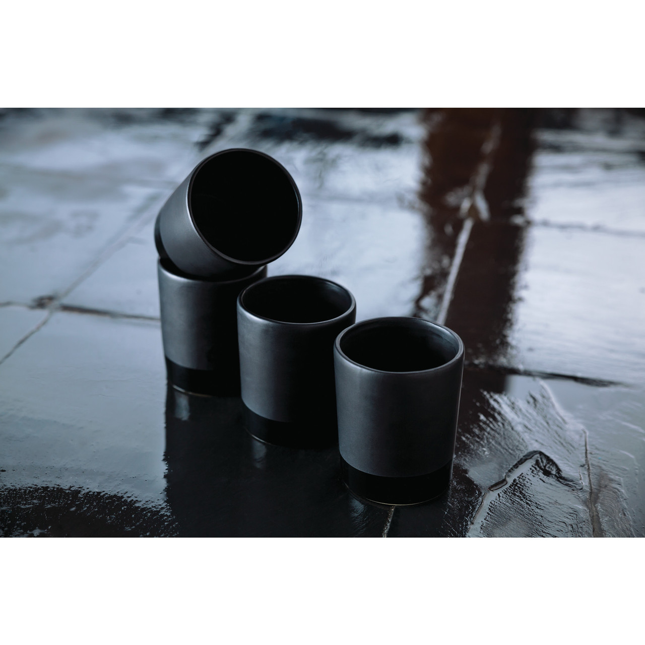 Black Stoneware Tumblers by Viski®