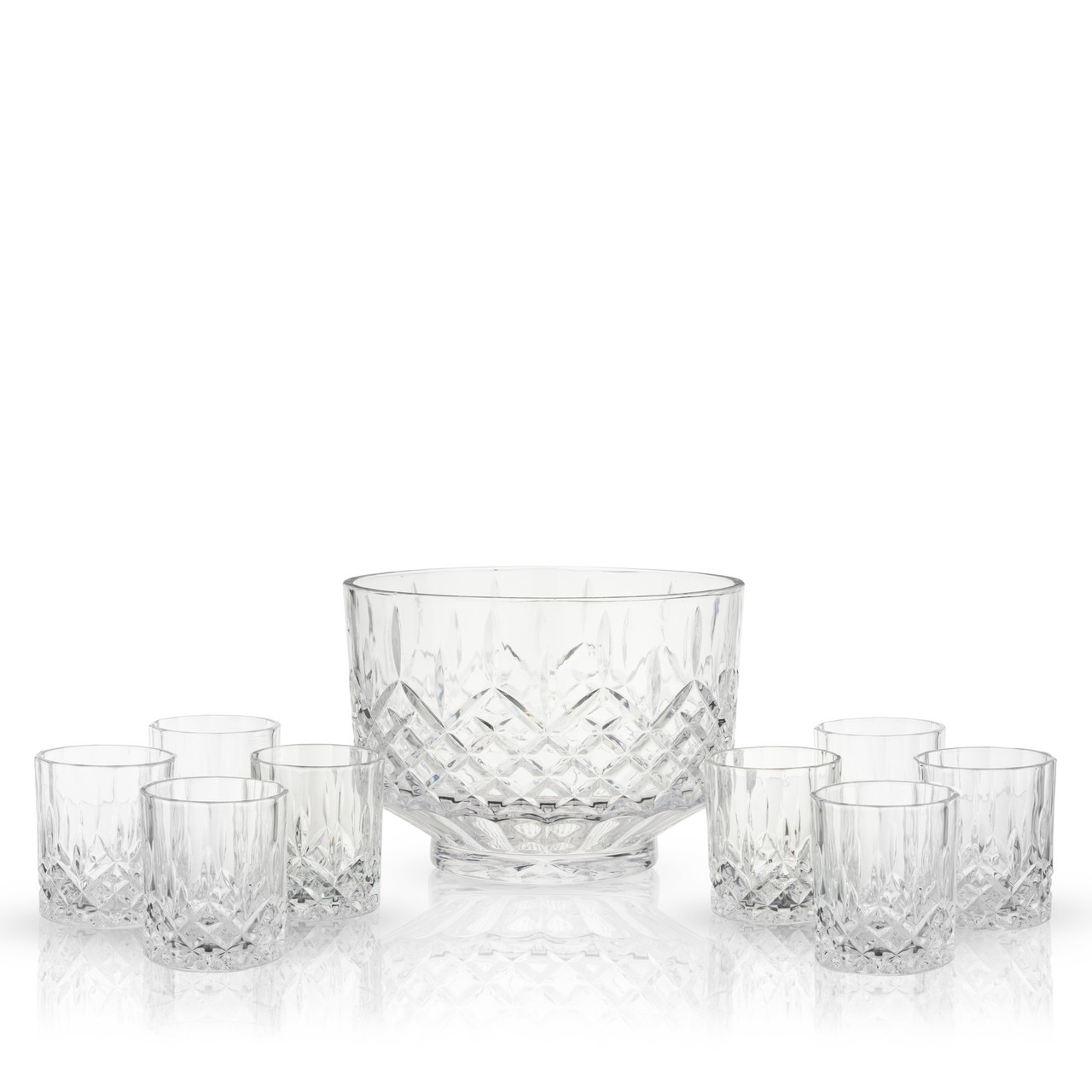 Admiral Punch Bowl with 8 Tumblers by Viski