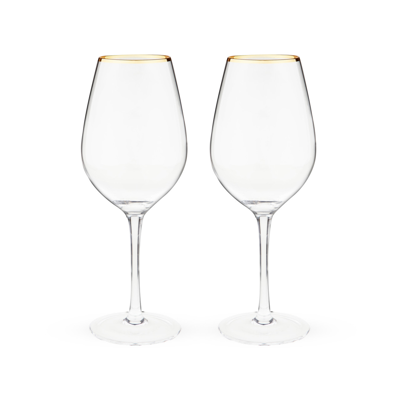 Gilded Stemmed Wine Glass Set by Twine