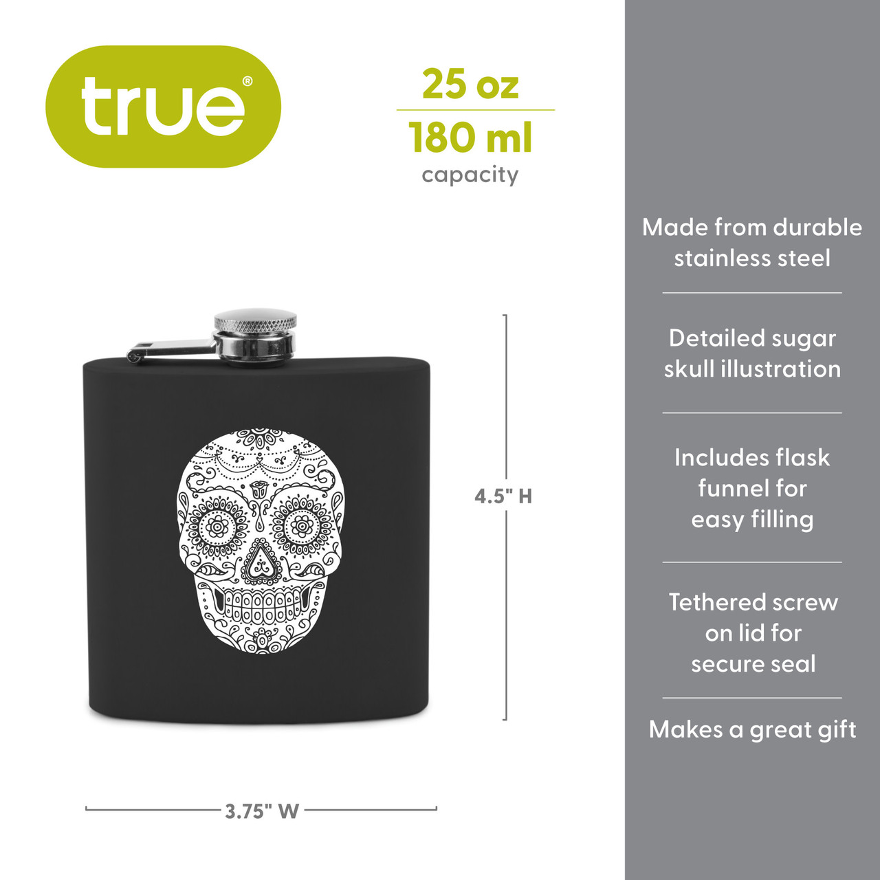 Dia De Los Muertos Flask by True