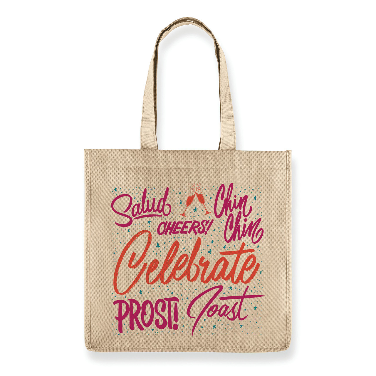 Cheers Sayings 6 Bottle Non-Woven Tote